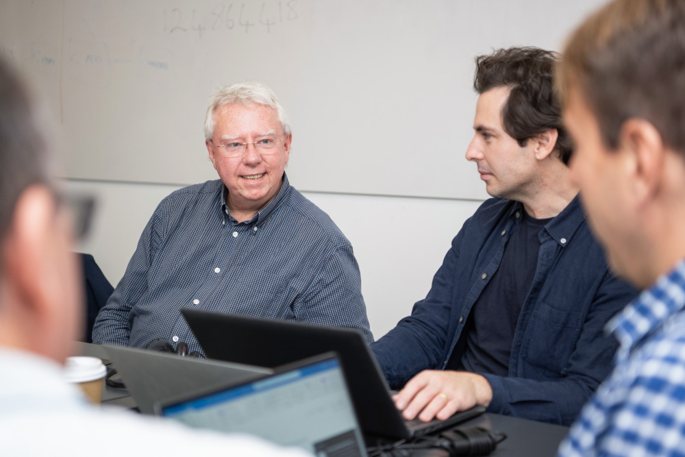 Blazie director Terry Clarke and the team at one of our monthly Techie days.